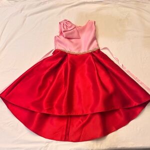 Rare Editions High Low Hem Pink and Red Dress -Size 6X
